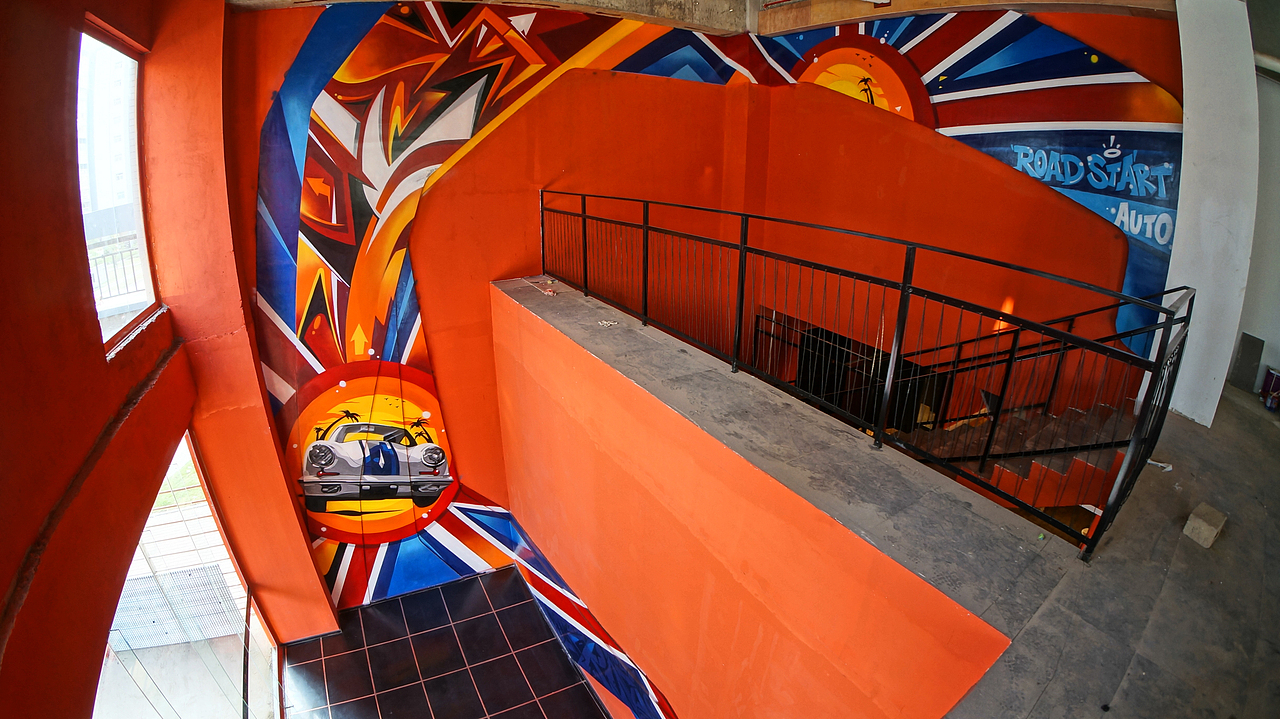 MTS涂鸦团队-车轮下的路