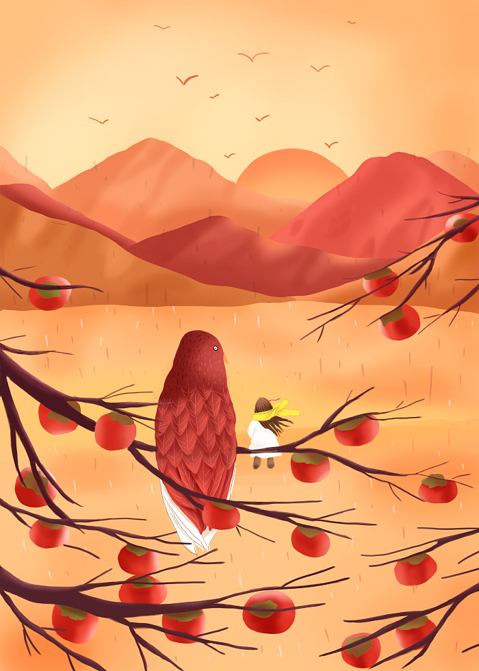 霜降|插画|绘本|l潇湘楼主 - 临摹作品 - 站酷 (zcool)