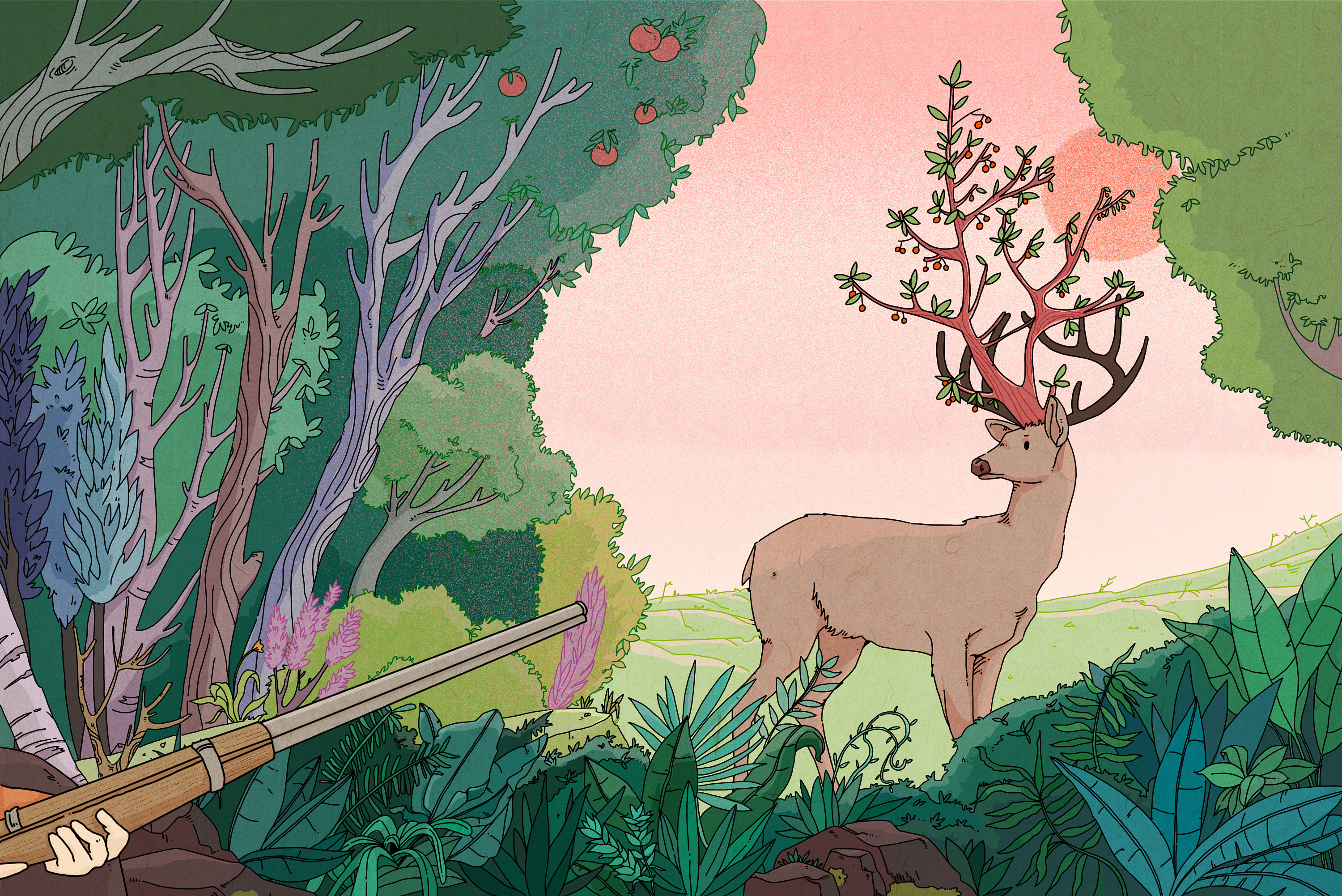 《吹牛大王历险记》插画配图