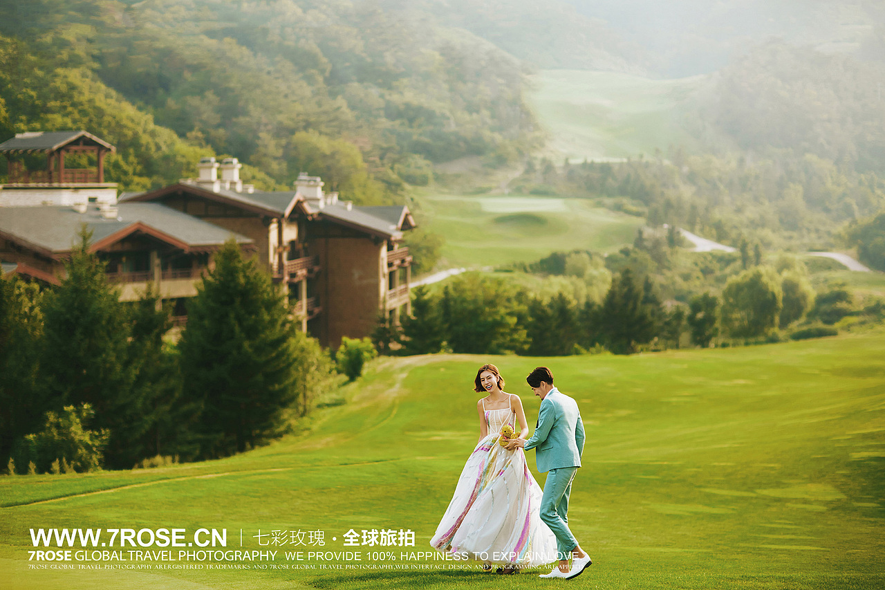 七彩玫瑰全球旅拍大连旅拍婚纱照