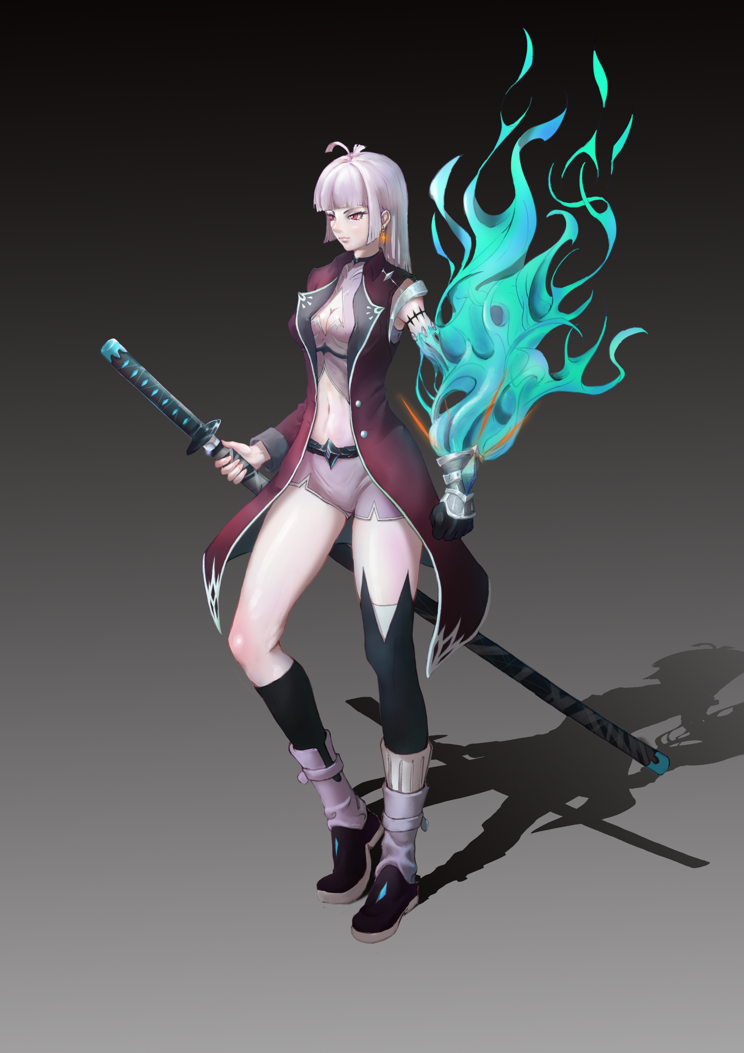 人设练习|插画|游戏原画|凝蕉 - 原创作品 - 站酷 (zcool)