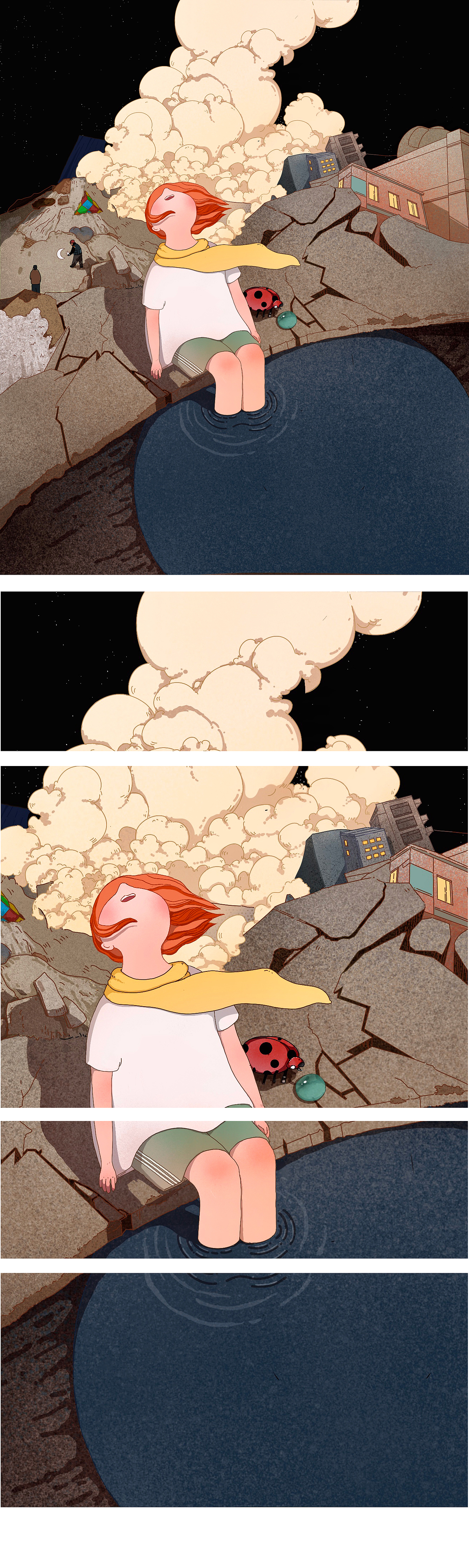 给土耳其地震画的一张小图 | 不完美星球（图ZMzMxMDU3NjI4） - 创作习作 - 站酷设计师由西原创素材 - 站酷ZCOOL