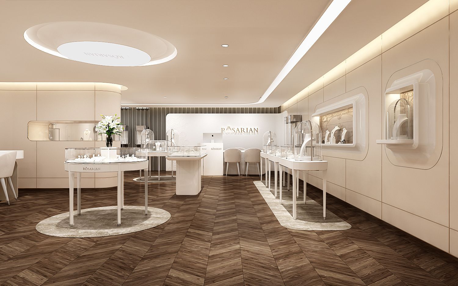 梵克雅宝珠宝店设计风格 钻石彩宝店设计效果图