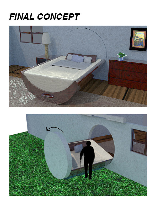 「product design」anopen bed for nursing house