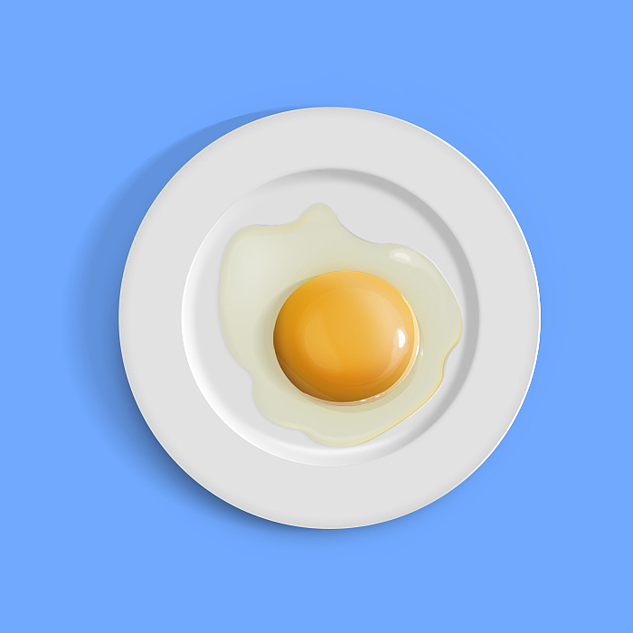 拟物化UI盘子里的鸡蛋 【临摹】