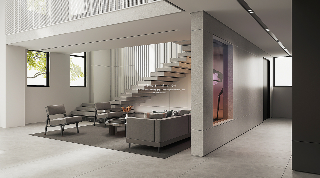 INITIAL-STUDIO 商业办公大厅表现（图ZMjY1NTg4MTYw） - 商业空间设计 - 站酷设计师梵舍视觉原创素材 - 站酷ZCOOL