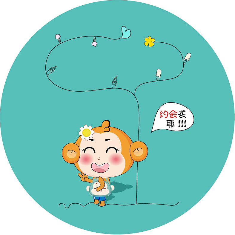 卡通猴子头像（图ZODQ2NzQ2OTI=） - IP形象 - 站酷设计师疯婆纸原创素材 - 站酷ZCOOL