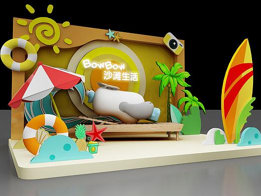 3D设计效果图 天虹商场夏日美陈设计