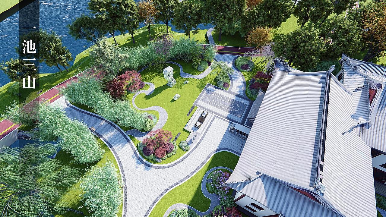 临湖会所景观设计 lumion出图