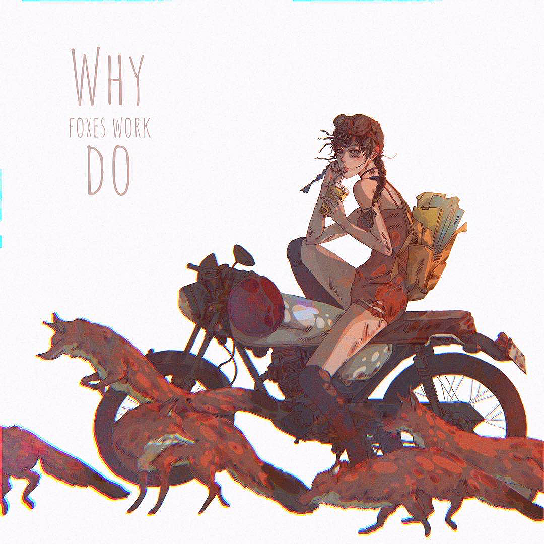 骑摩托的女孩（图ZMjI0MzU5NjIw） - 创作习作 - 站酷设计师C菌1原创素材 - 站酷ZCOOL