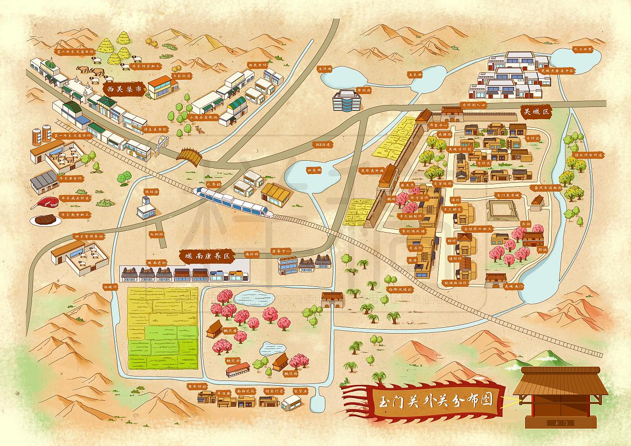 [商]玉门关外关导览图