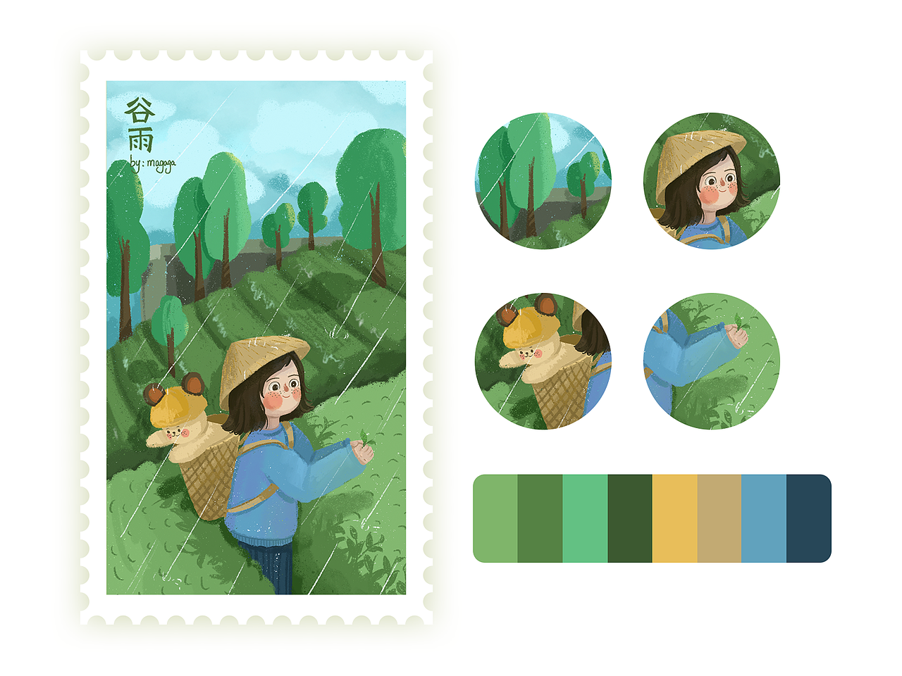 二十四節(jié)氣- - -春夏篇（圖ZMjA2MTIxNTMy） - 閃屏/壁紙 - 站酷設(shè)計師magagaya原創(chuàng)素材 - 站酷ZCOOL