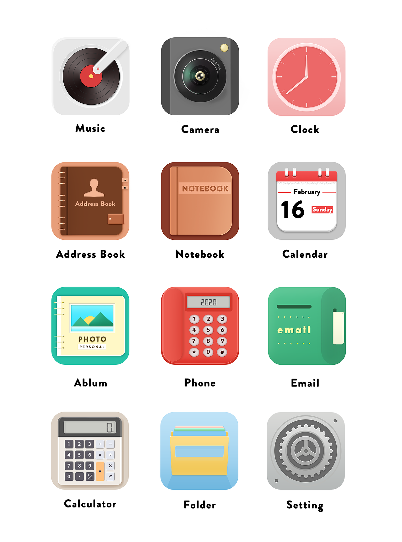 复古风 | 拟物ICON
