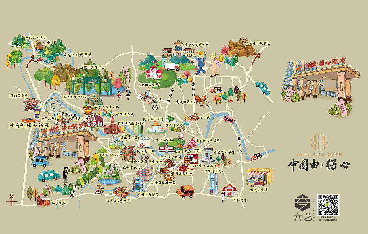 手绘地图大合集来了景区智慧地图导览程序定制