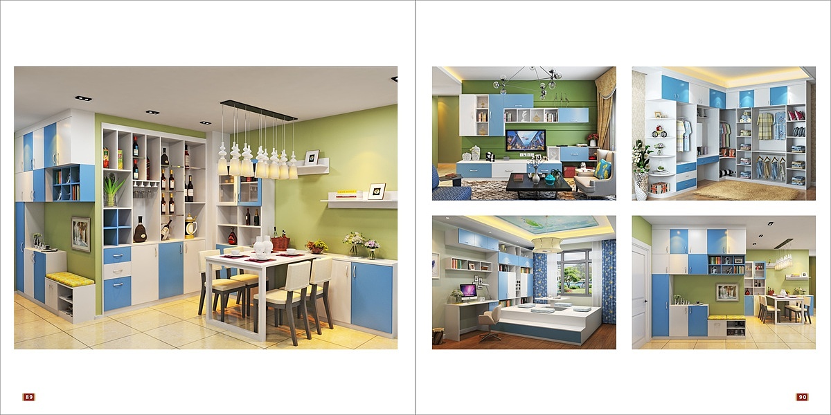 定制橱柜彩页设计衣柜移门图册印刷板式家具画册供应