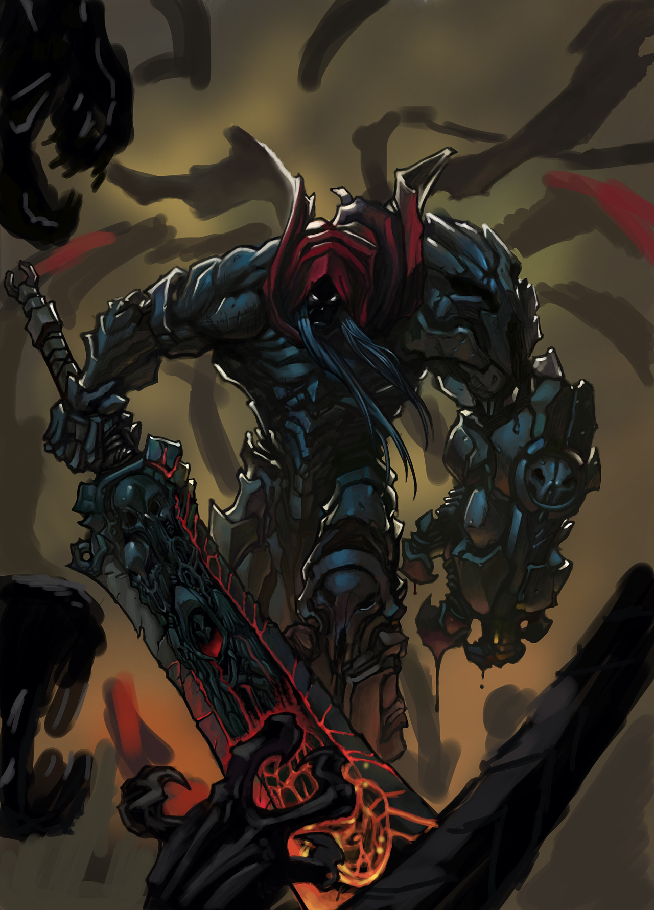 临摹游戏插图,暗黑血统北京 |               