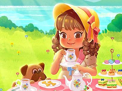 盛夏的下午茶（个人主页-ZMzgwMjEwNzY=） - 创作习作 - 站酷设计师画画的布鲁原创素材 - 站酷ZCOOL