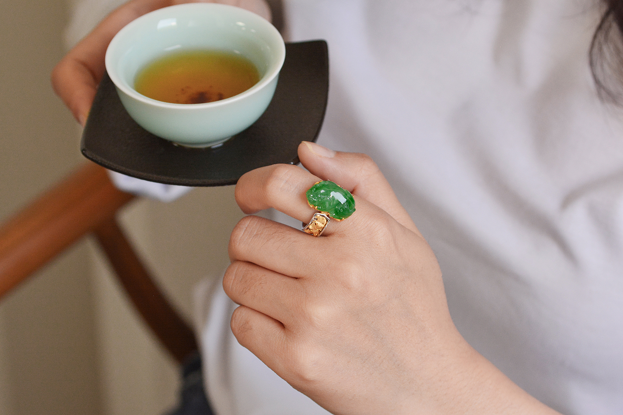 设计师作品|貔貅银杏叶戒指（图ZMjY5NzgyOTIw） - 首饰设计 - 站酷设计师天使原创珠宝设计原创素材 - 站酷ZCOOL