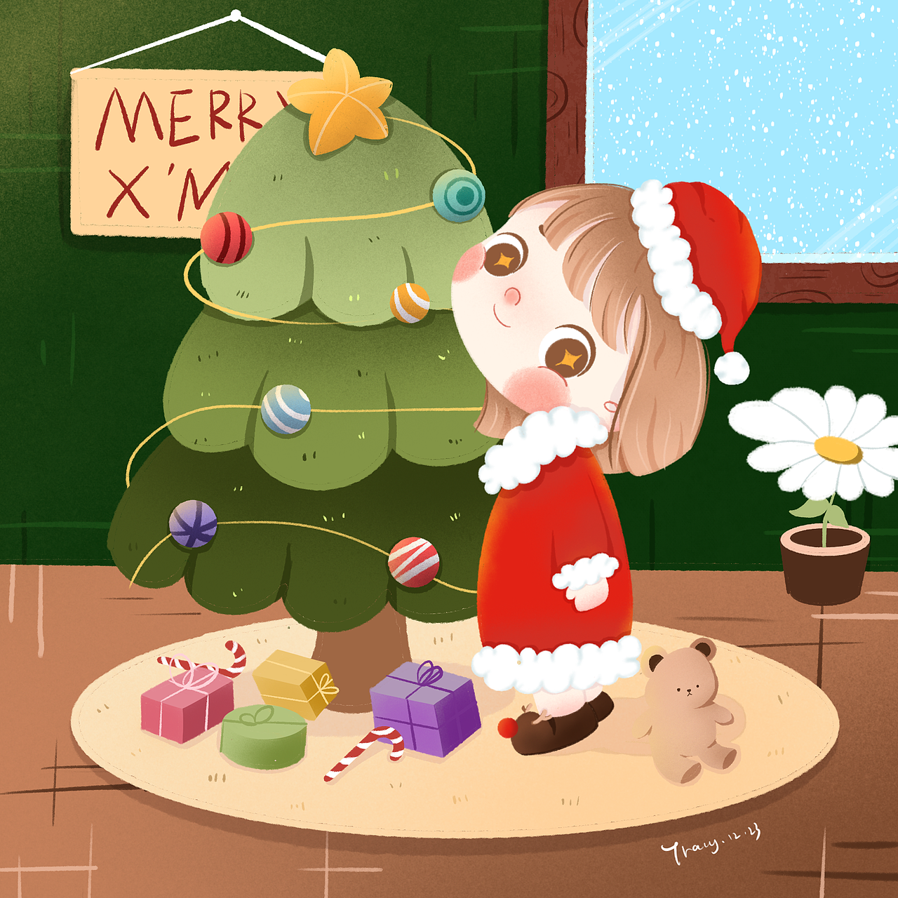 🎄圣诞快乐（图ZMjgyNDg2NjI4） - 儿童插画 - 站酷设计师Tracy悦悦原创素材 - 站酷ZCOOL