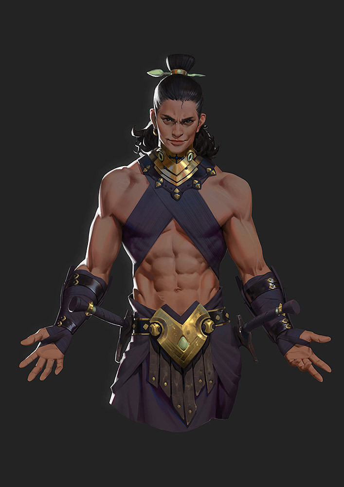 艺渡cg小站白鹿男刀客半身