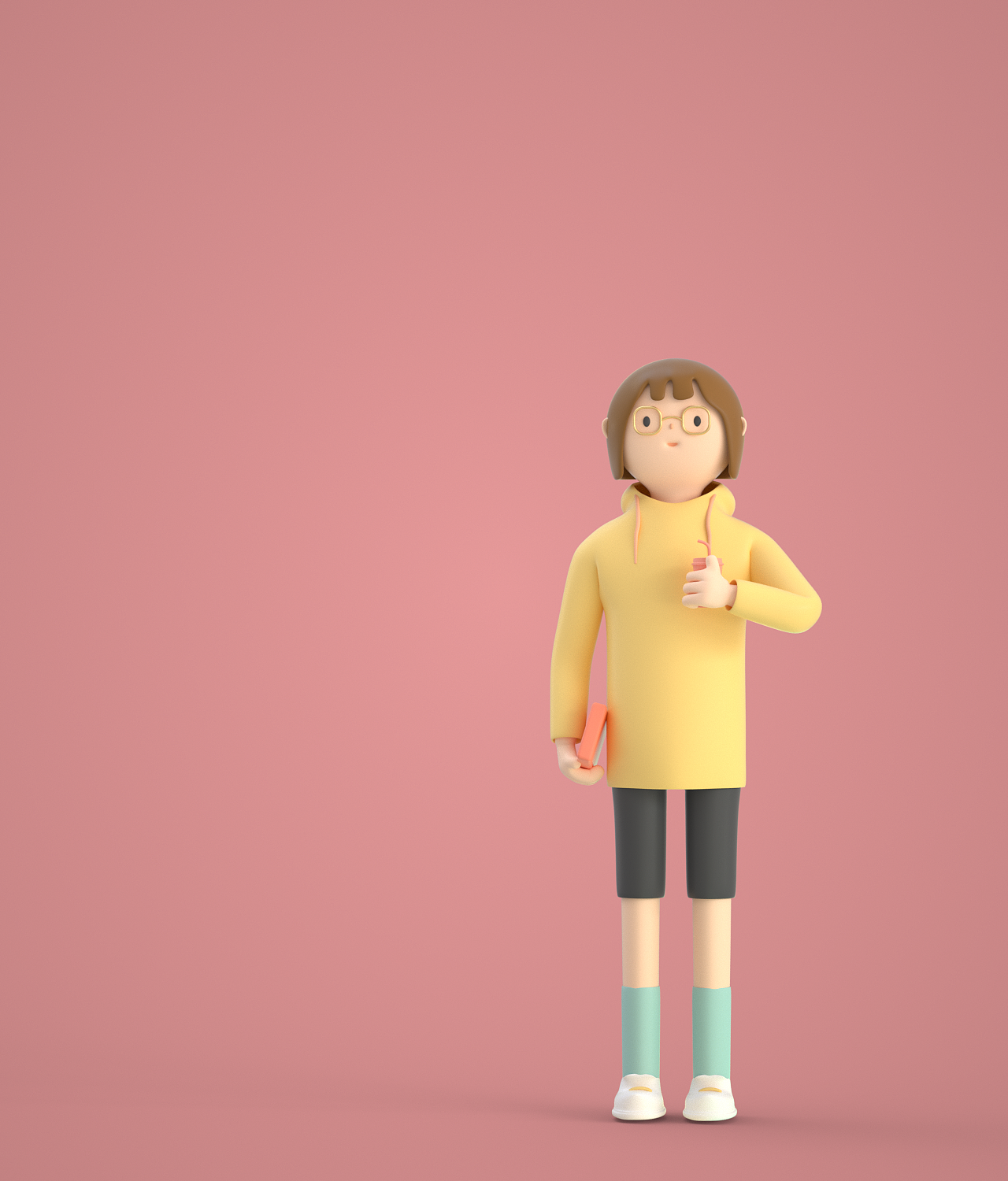 三维卡通人物场景图求职