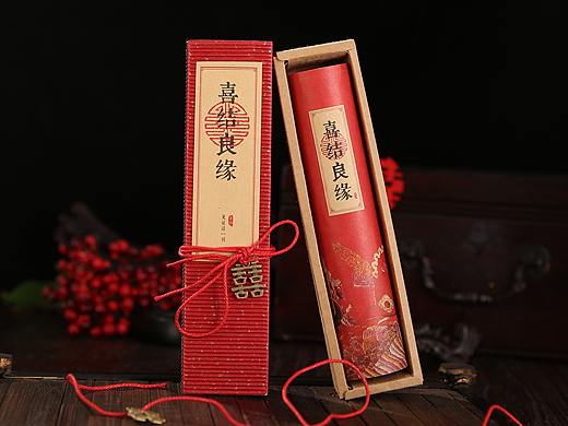 瓦楞请柬糖盒中国风结婚传统礼盒拍摄分享