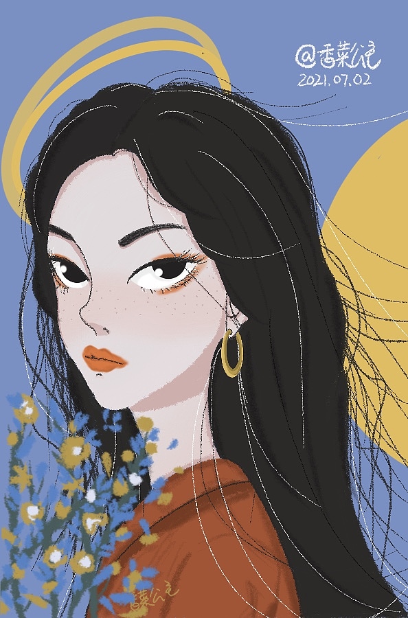 2021年7月插画练习（图ZMjY2NTI4MTUy） - 创作习作 - 站酷设计师香菜公主原创素材 - 站酷ZCOOL