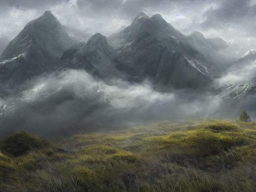 #AI创作实验室#云雾缭绕的高原山地（个人主页-ZNjIyNDQ2NTY=） - AI作品 - 站酷设计师意的境原创素材 - 站酷ZCOOL