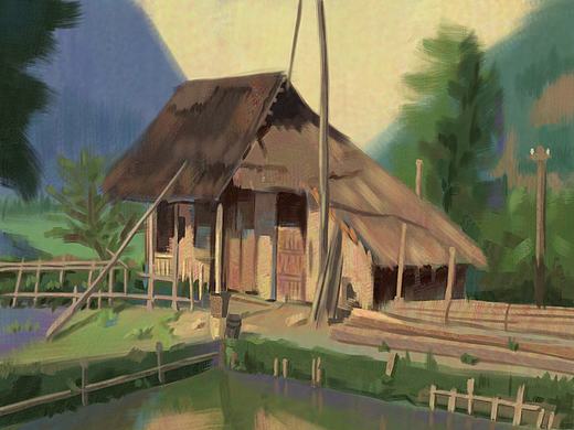 色彩速涂练习第17天，风景篇