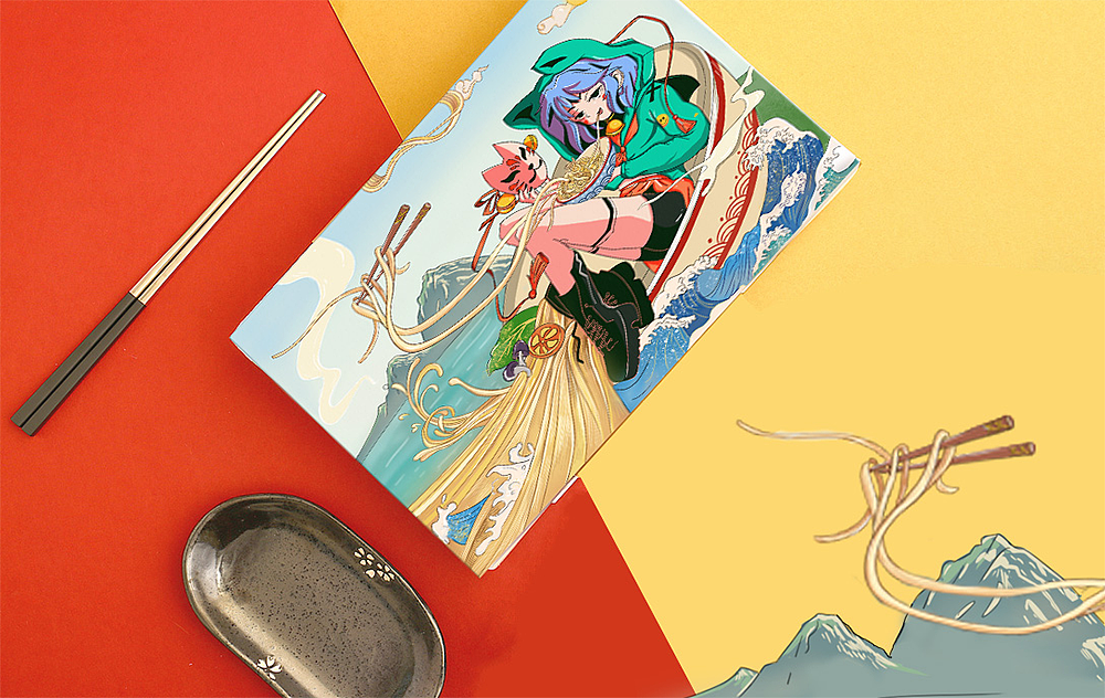 速食面条-插画包装设计（图ZMjIwMTYyMTk2） - 包装 - 站酷设计师狼耕创意设计原创素材 - 站酷ZCOOL
