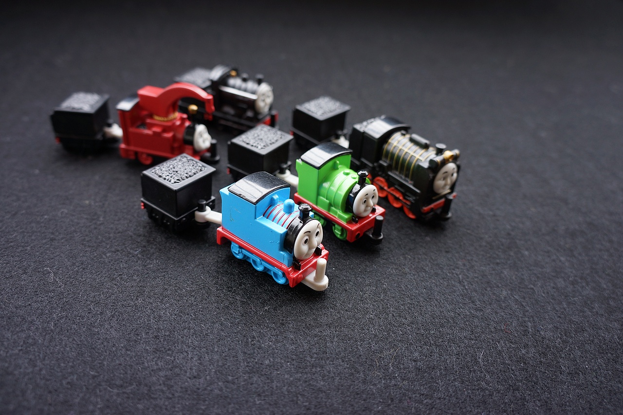 托马斯迷你小号火车摆件可连接车厢