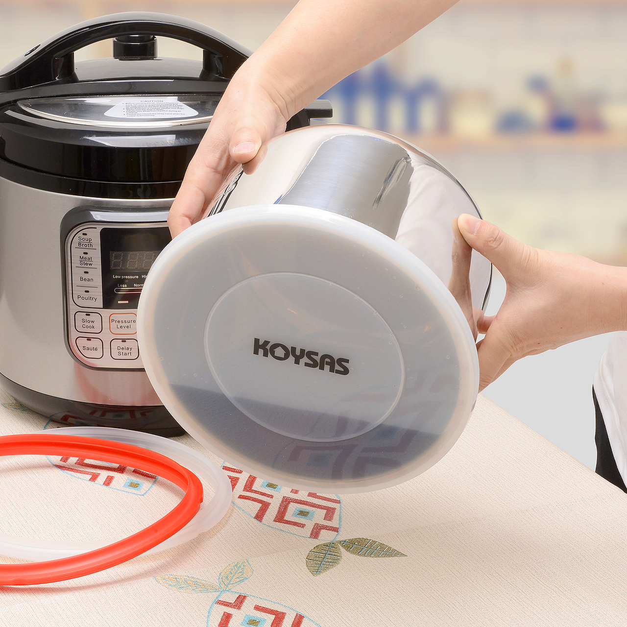 亚马逊产品图片拍摄制作,电压力锅配件盖子图片制作