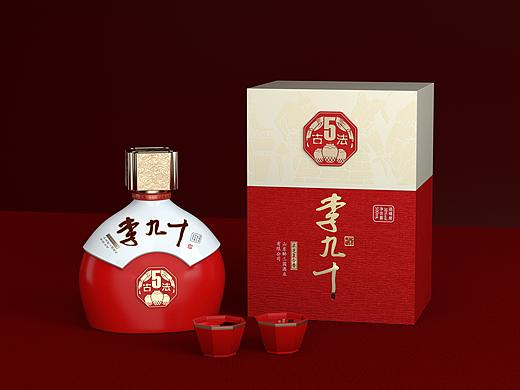 山东醉三国酒业【李九十-古法】白酒包装酒瓶包装设计