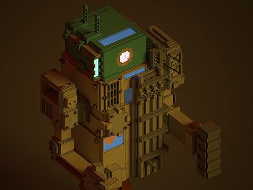 #magicavoxel##体素#临摹练习机器人