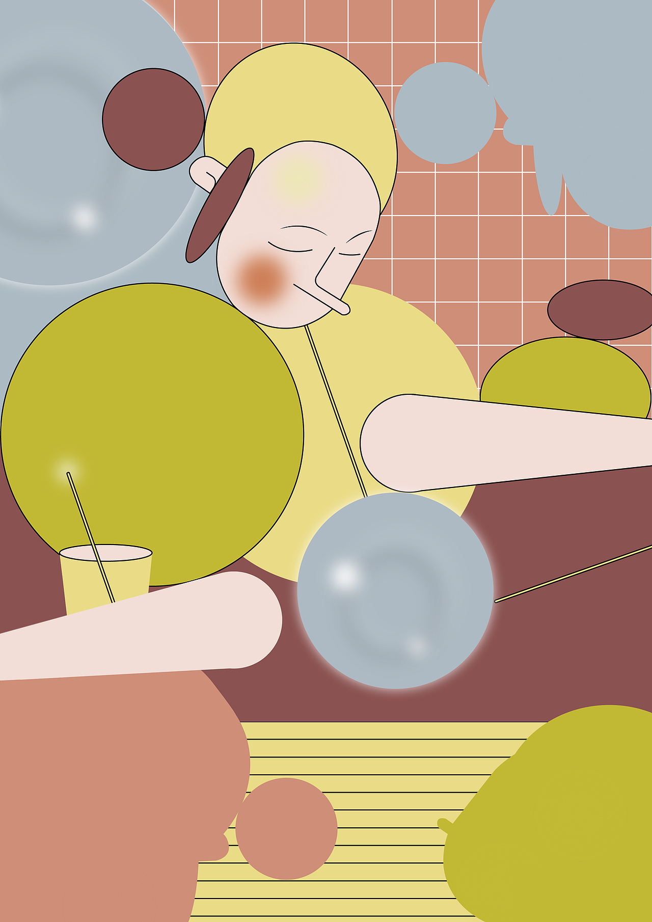 THE TEA MUSEUM 系列插画:吹肥皂泡的少年——(迷迭香毛尖复合茶)
吹肥皂泡的少年情景单纯<br>是一种安逸、清闲的生活情趣<br>在这款复合茶里<br>迷迭香拥有令人心情愉悦的香气<br>能让人感受到种安逸、清闲的生活情趣<br>而毛尖的清香鲜美,滋味单纯<br>吹肥皂泡的少年画面中的色调清新自然<br>复合茶叶翠绿秀丽,持嫩性强<br>还有清新鲜美的茶香