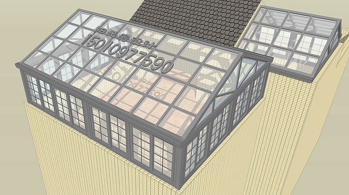 人字顶阳光房效果图设计