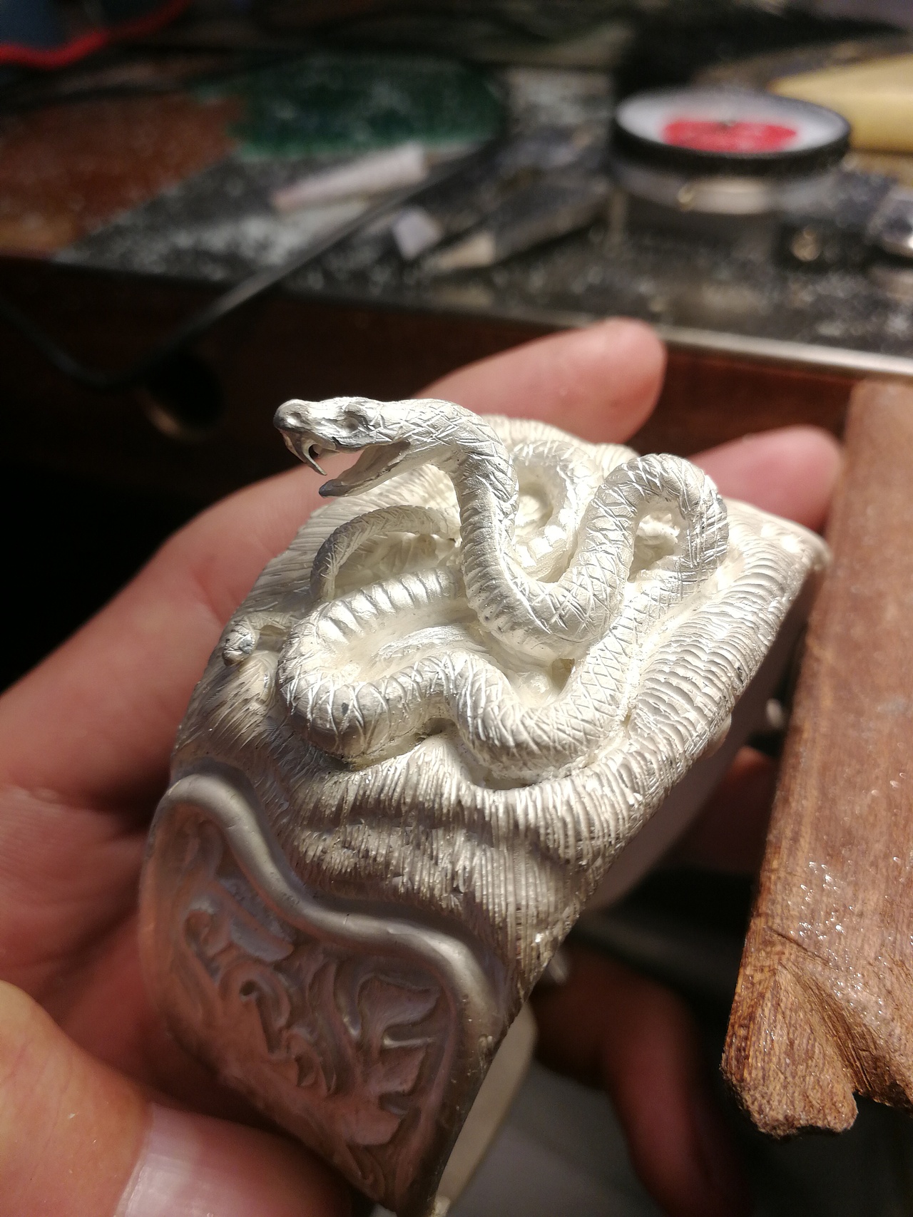 原创手镯手工雕蜡