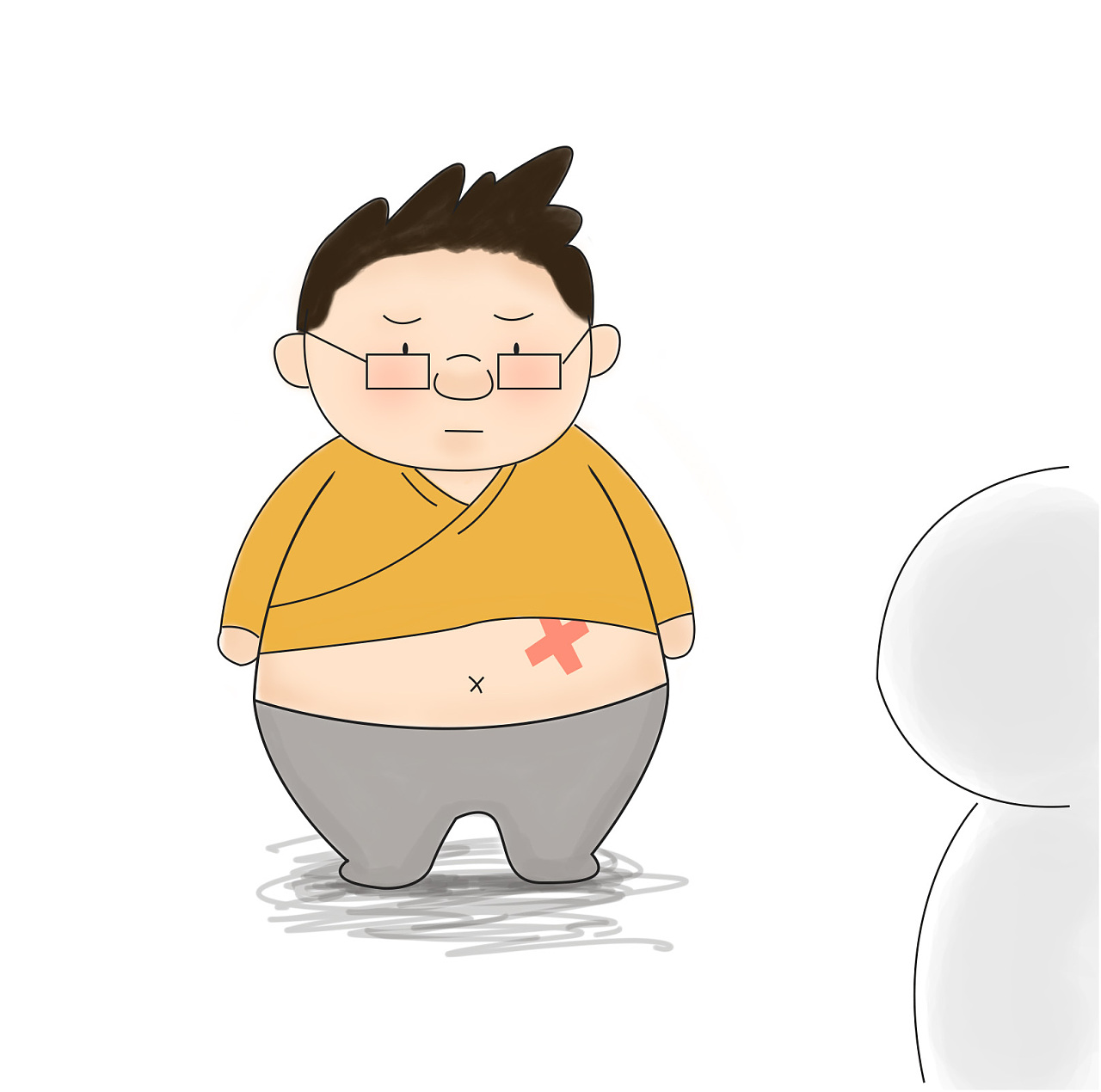 灵活的胖子漫画图片