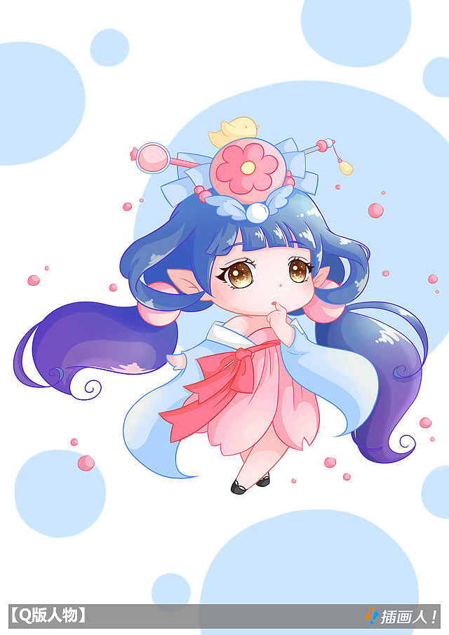 q版人物唐装女孩