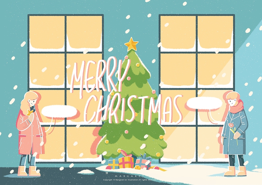 Chtistmas. 圣诞快乐~（图ZMTAwODI1MDg4） - 艺术插画 - 站酷设计师margaretlor原创素材 - 站酷ZCOOL