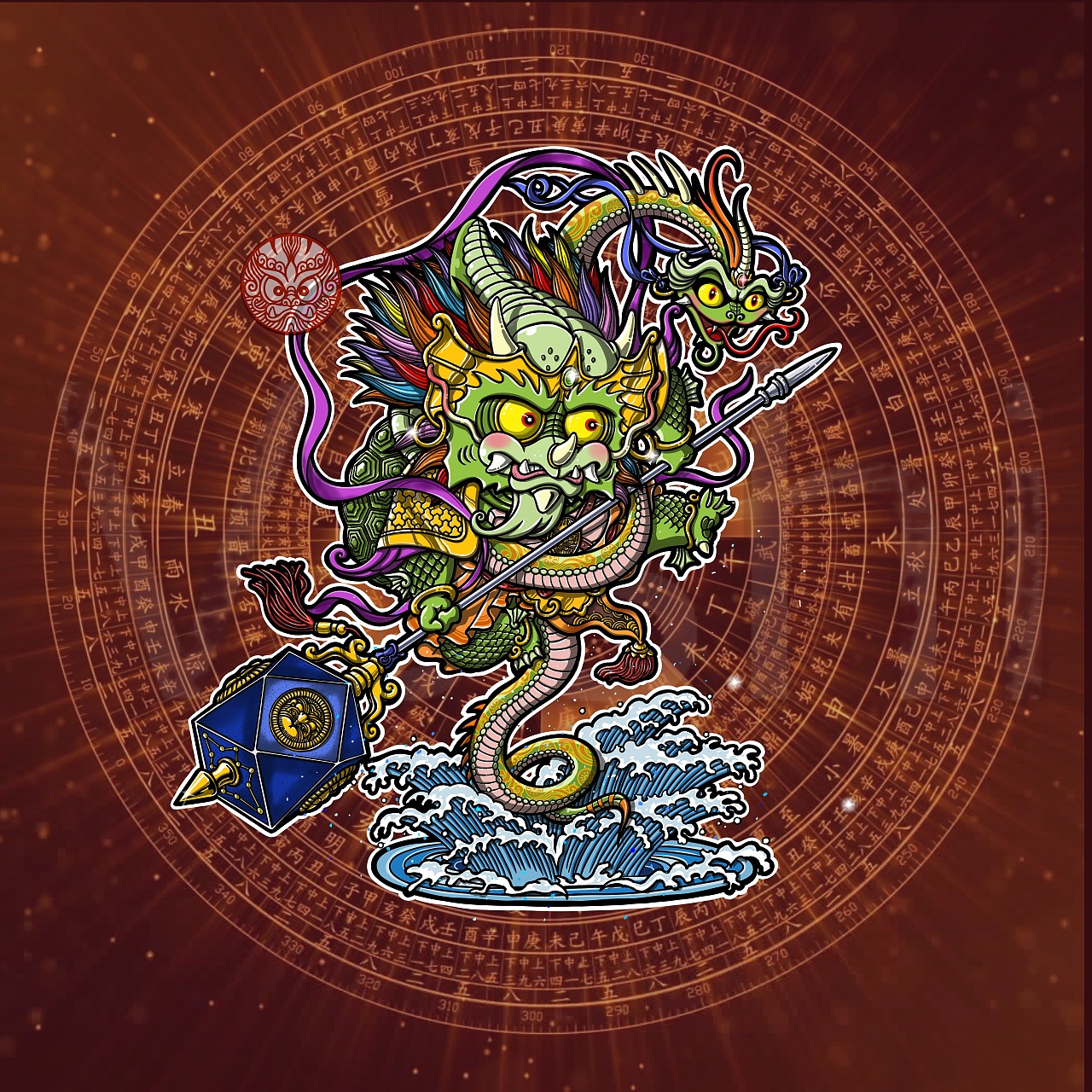 神兽系列之朱雀玄武|插画|创作习作|风再起09 - 原创作品 - 站酷