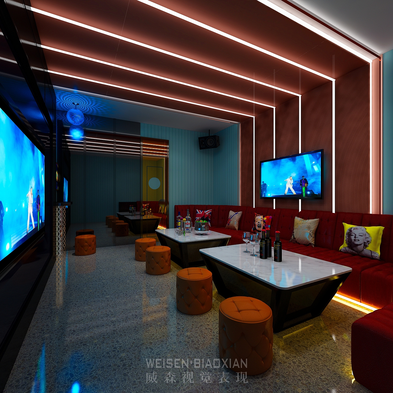 KTV酒吧，暗黑系（图ZMjA0MDYwMTQ4） - 家装设计 - 站酷设计师顾二狗原创素材 - 站酷ZCOOL
