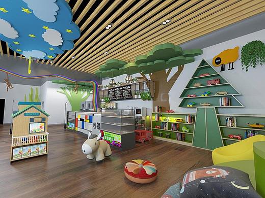 ZK-室内幼儿园儿童休闲会所3D效果图