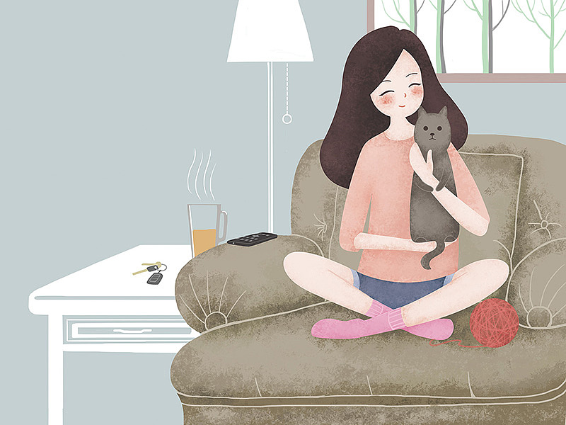 包装插画设计-女性