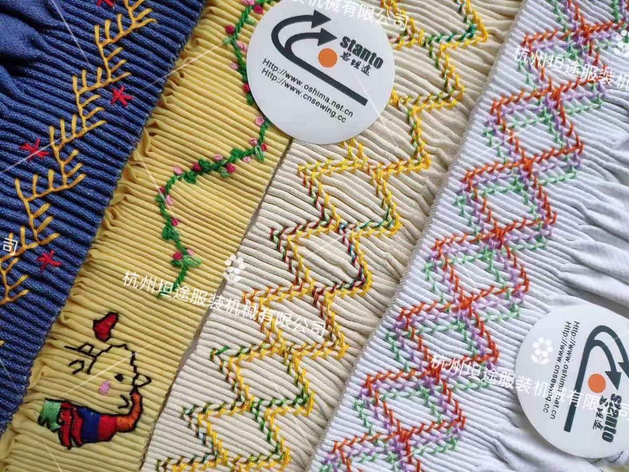 司马克smocking缩褶绣,手工打揽,抽褶机