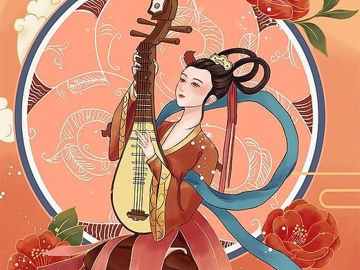 原创古风国潮仕女图