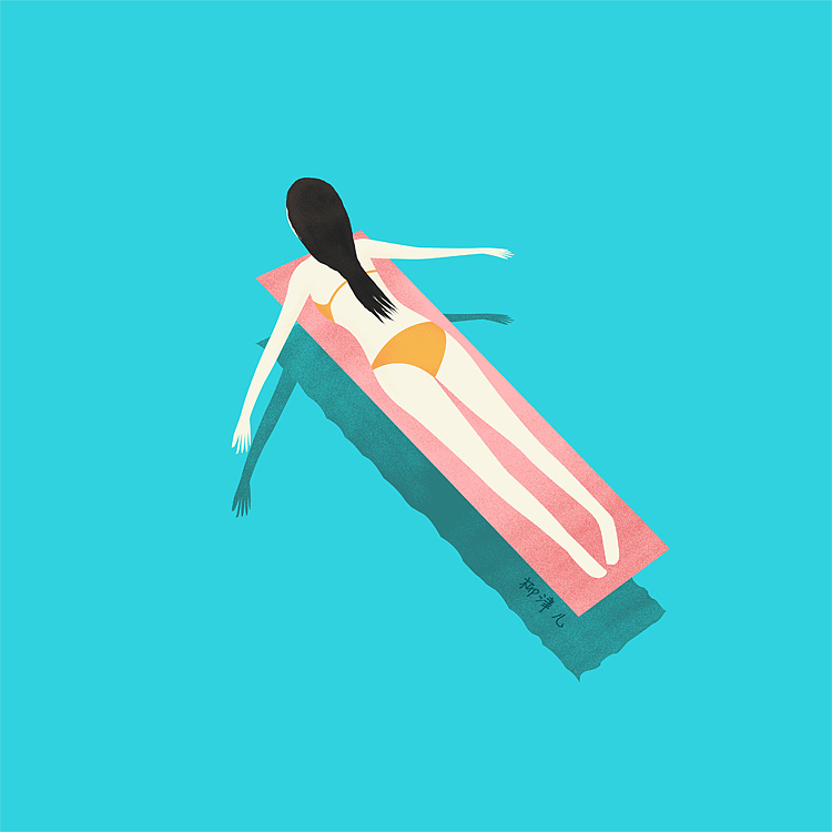 夏天（图ZOTIyMDQwNjg=） - 商业插画 - 站酷设计师柳津儿原创素材 - 站酷ZCOOL