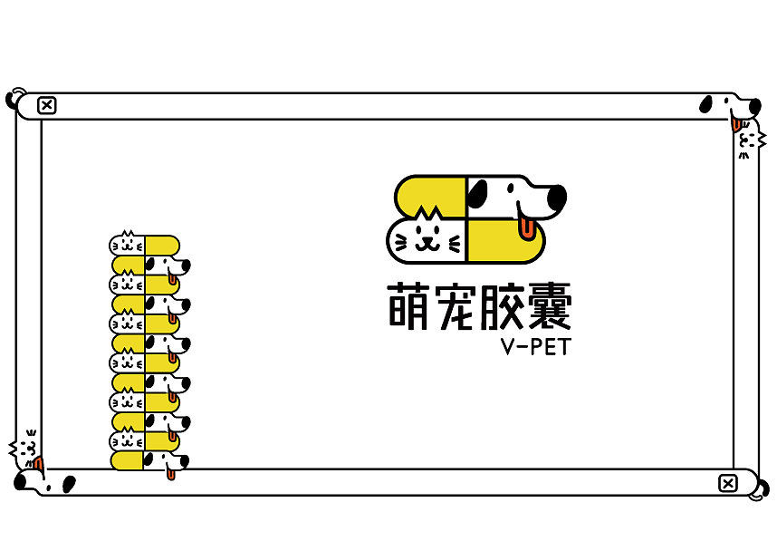 V-PET 萌宠胶囊公众号版式设计/VI 设计/吉祥物设计（图ZMTA3OTYwODM2） - IP形象 - 站酷设计师Droopee_Wong原创素材 - 站酷ZCOOL