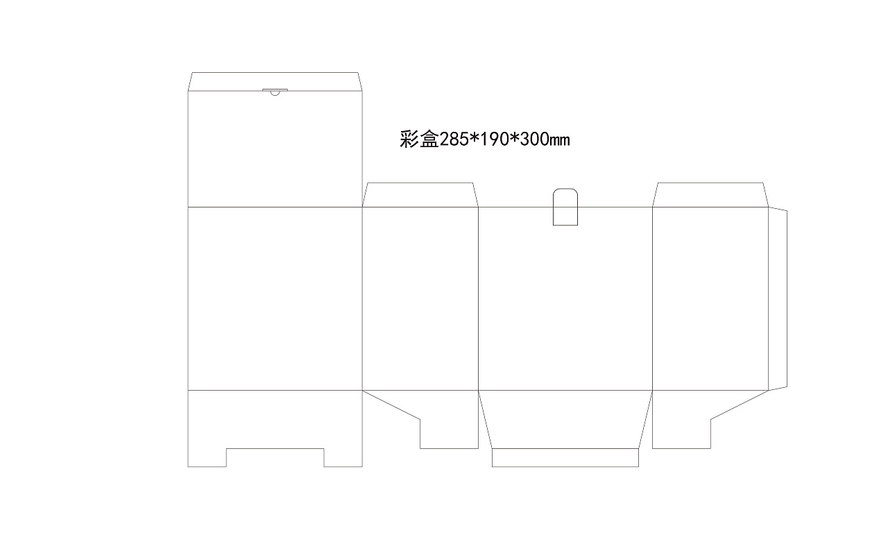 彩盒结构展开图
