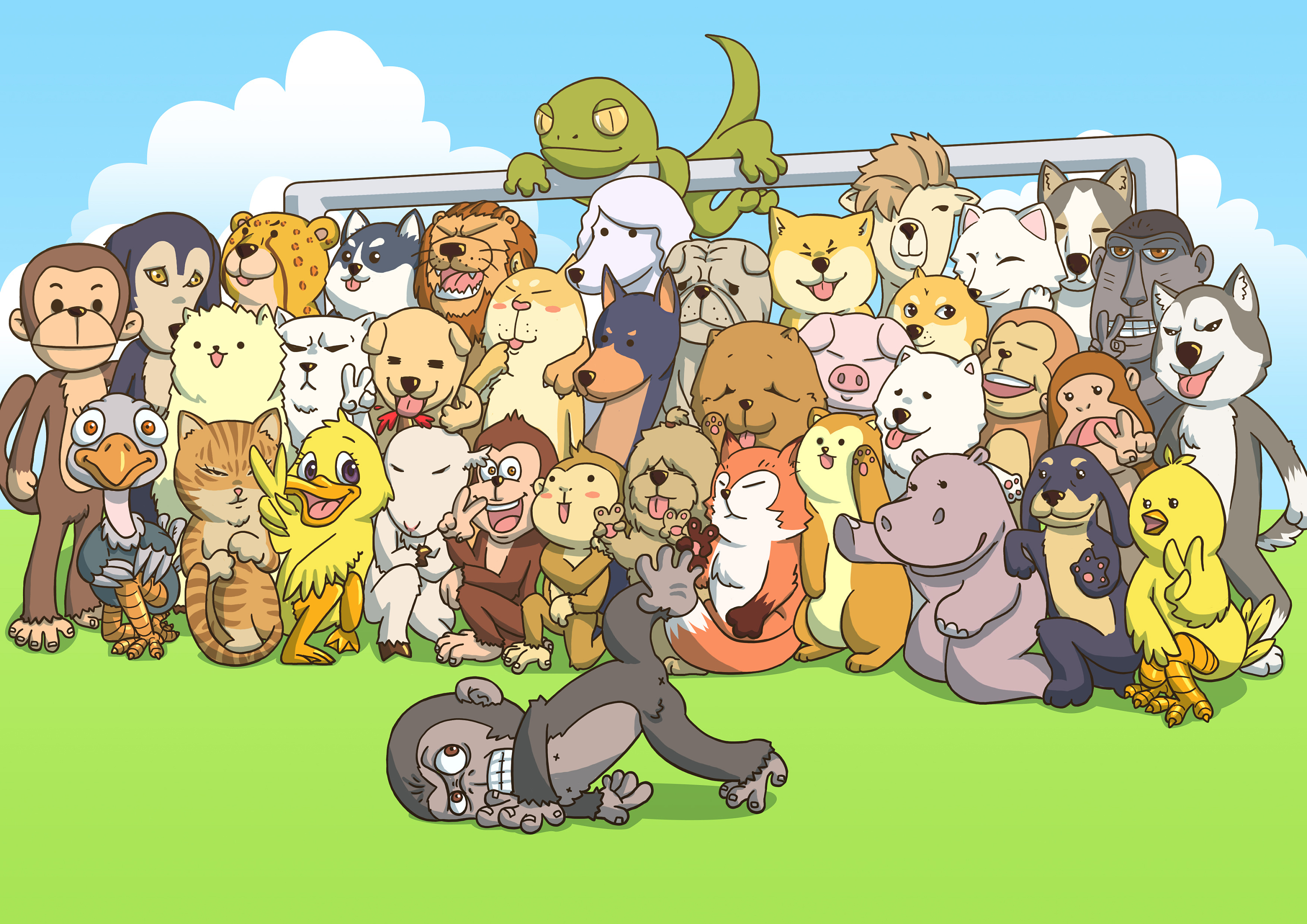 毕业照设计,都是动物